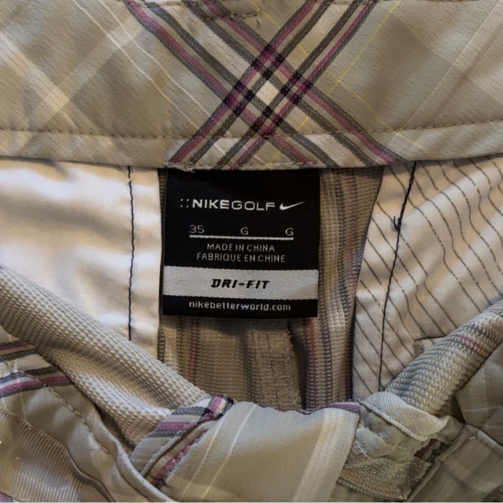 Nike Golf Men's Athletic Shorts - Gray Plaid